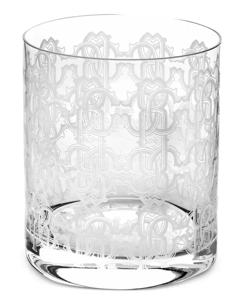 Roberto Cavalli Home monogram-patterned glass set (set of two) - Weiß Weiß