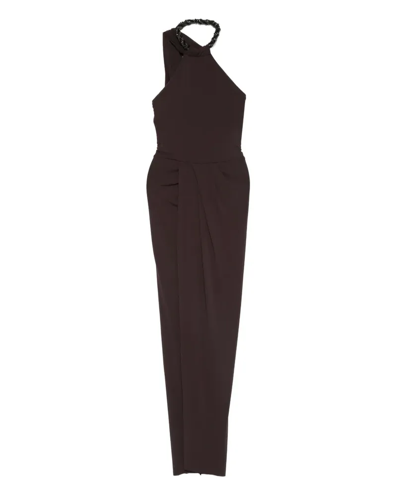 Amen Asymmetrisches Midikleid - Braun Braun