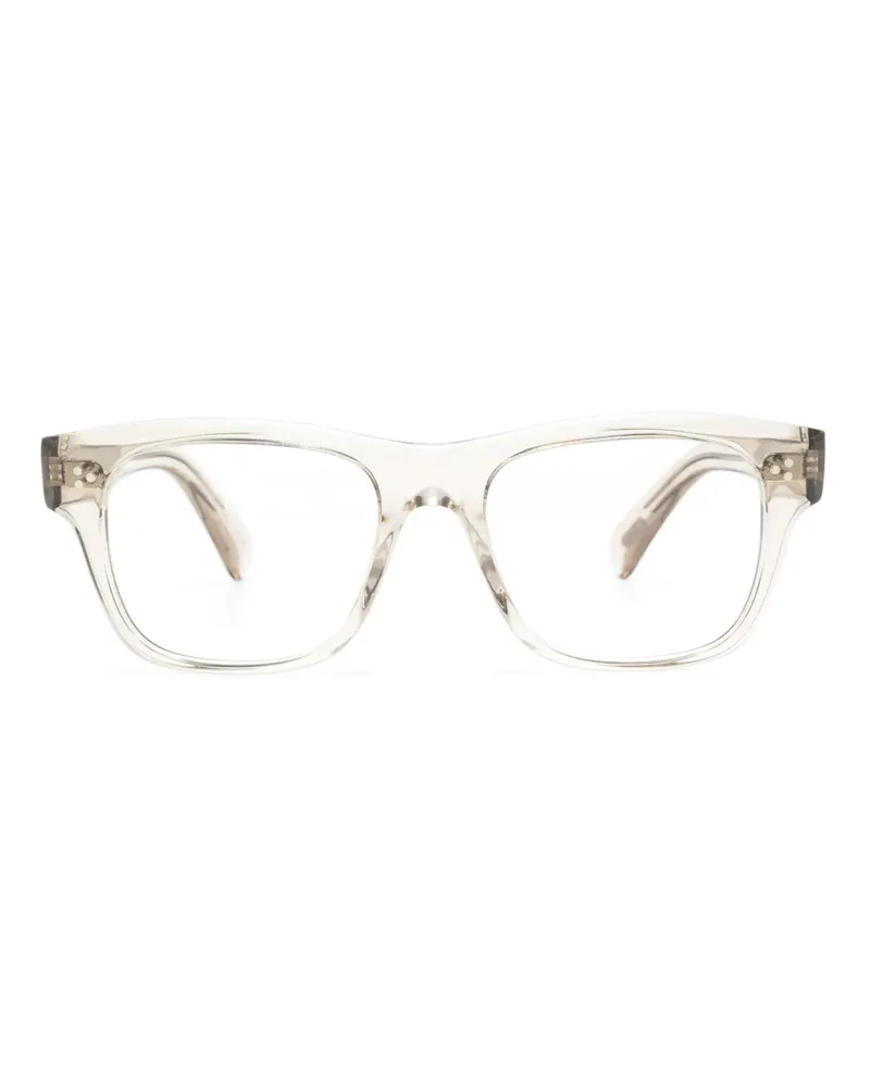 Oliver Peoples Eckige Brille mit transparentem Gestell - Weiß Weiß