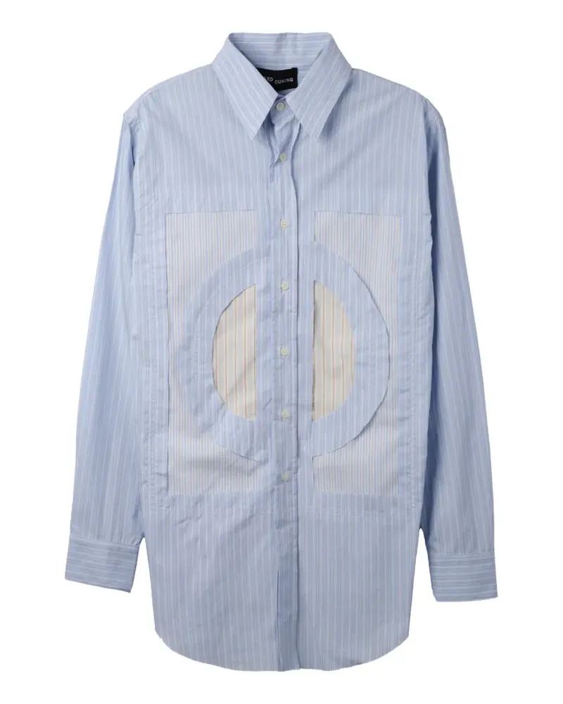 Edward Cuming collage-design shirt - Blau Blau