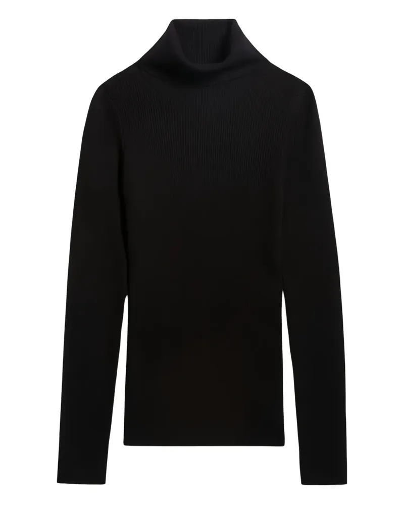 Vanessa Bruno Gerippter Pullover mit Rollkragen - Schwarz Schwarz