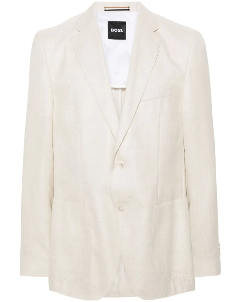 HUGO BOSS Einreihiges Sakko mit fallendem Revers - Nude Nude