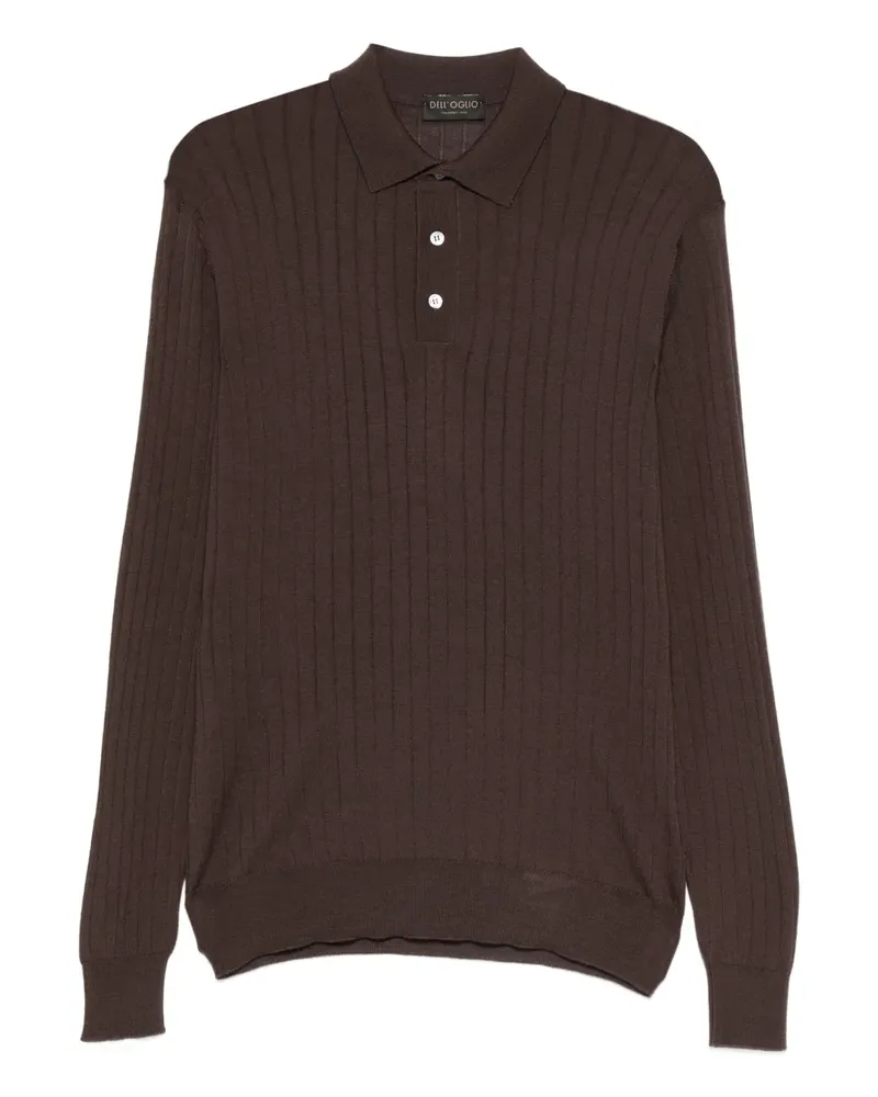 Dell'oglio Langärmeliges Poloshirt - Braun Braun