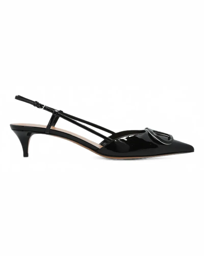 Valentino Garavani Slingback-Pumps mit VLogo - Schwarz Schwarz