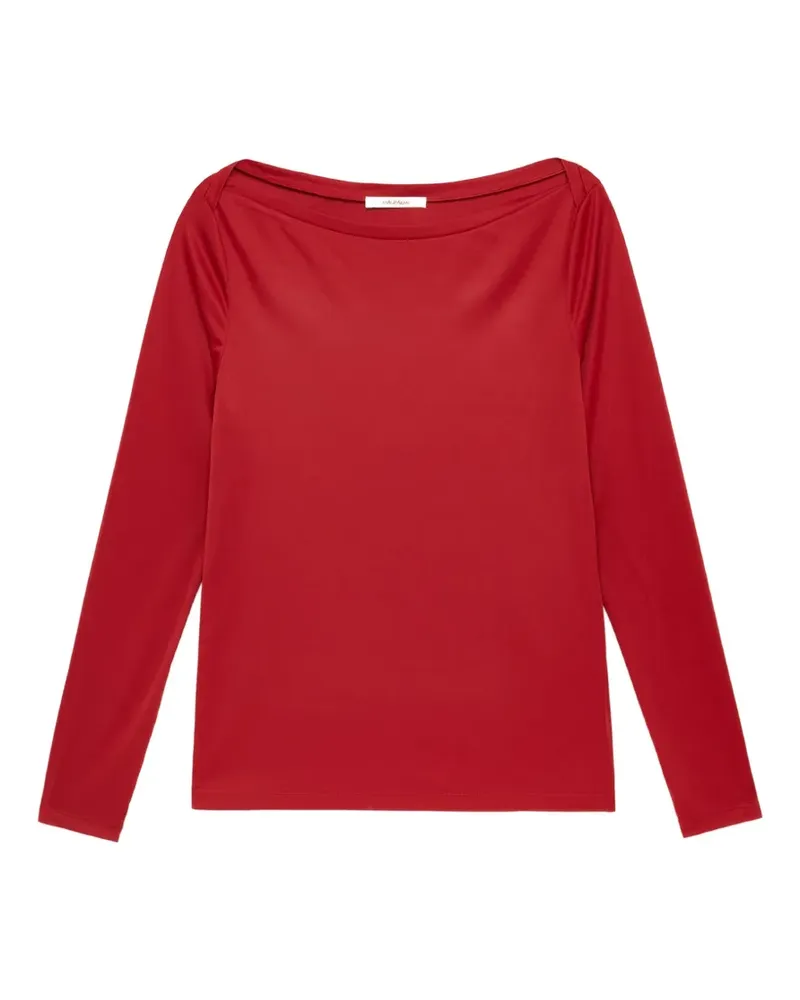 Maliparmi Plane Poly Langarmshirt mit U-Boot-Ausschnitt - Rot Rot