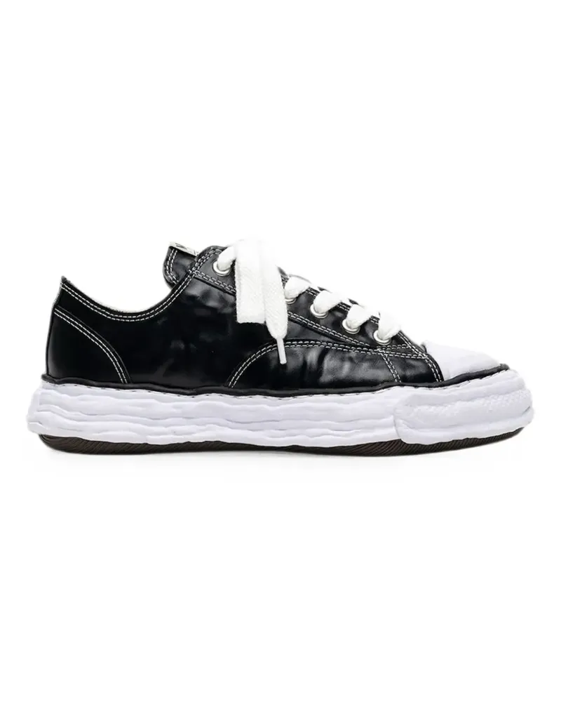 MIHARAYASUHIRO Peterson23 OG sole wrinkled leather low-top sneakers - Schwarz Schwarz