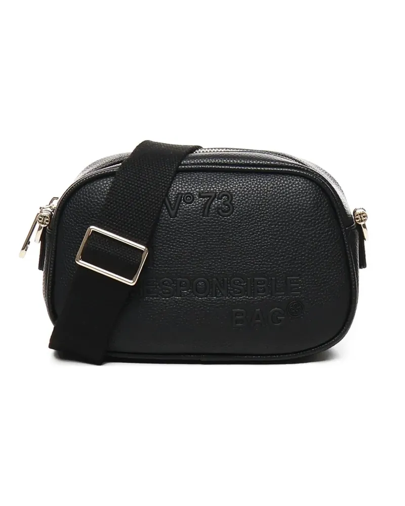 V°73 Satchel-Tasche mit Logo-Gravur - Schwarz Schwarz