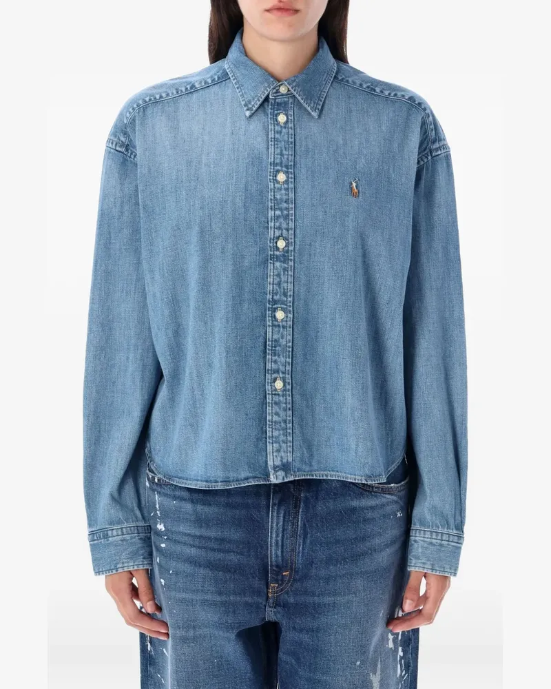Ralph Lauren Klassisches Jeanshemd - Blau Blau