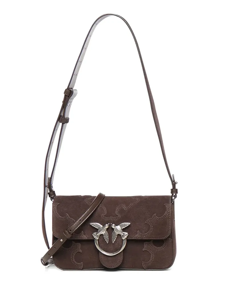 Pinko small suede shoulder bag - Braun Braun
