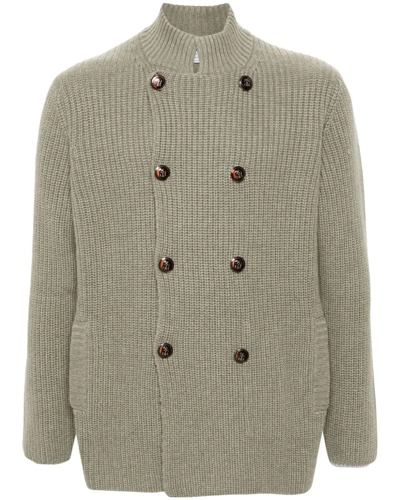 Brunello Cucinelli Cardigan in Fischerstrick - Grau Grau