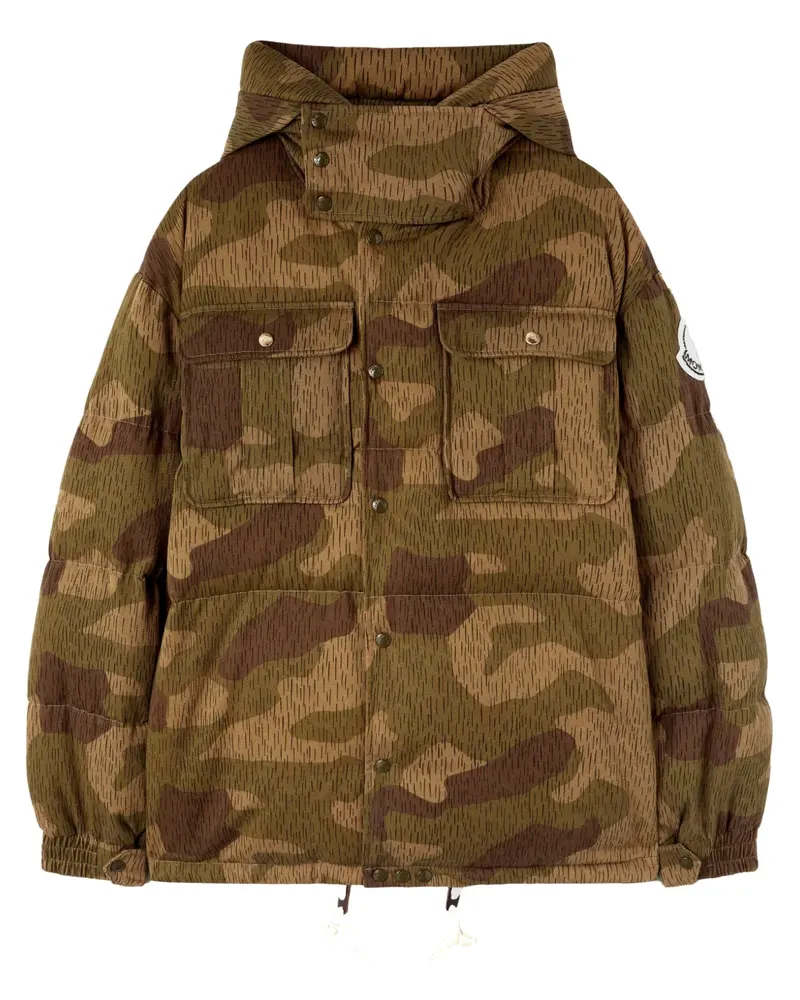 Moncler x  Parka mit Camouflage-Print - Braun Braun
