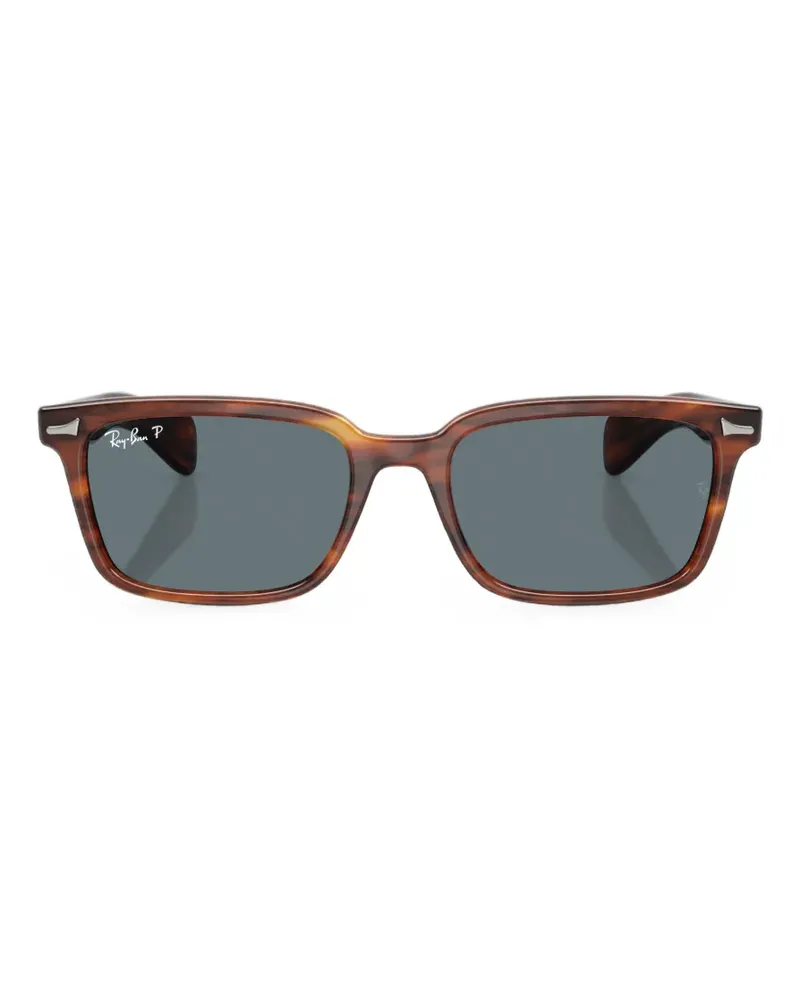 Ray Ban Brunel Sonnenbrille mit rechteckigem Gestell - Braun Braun