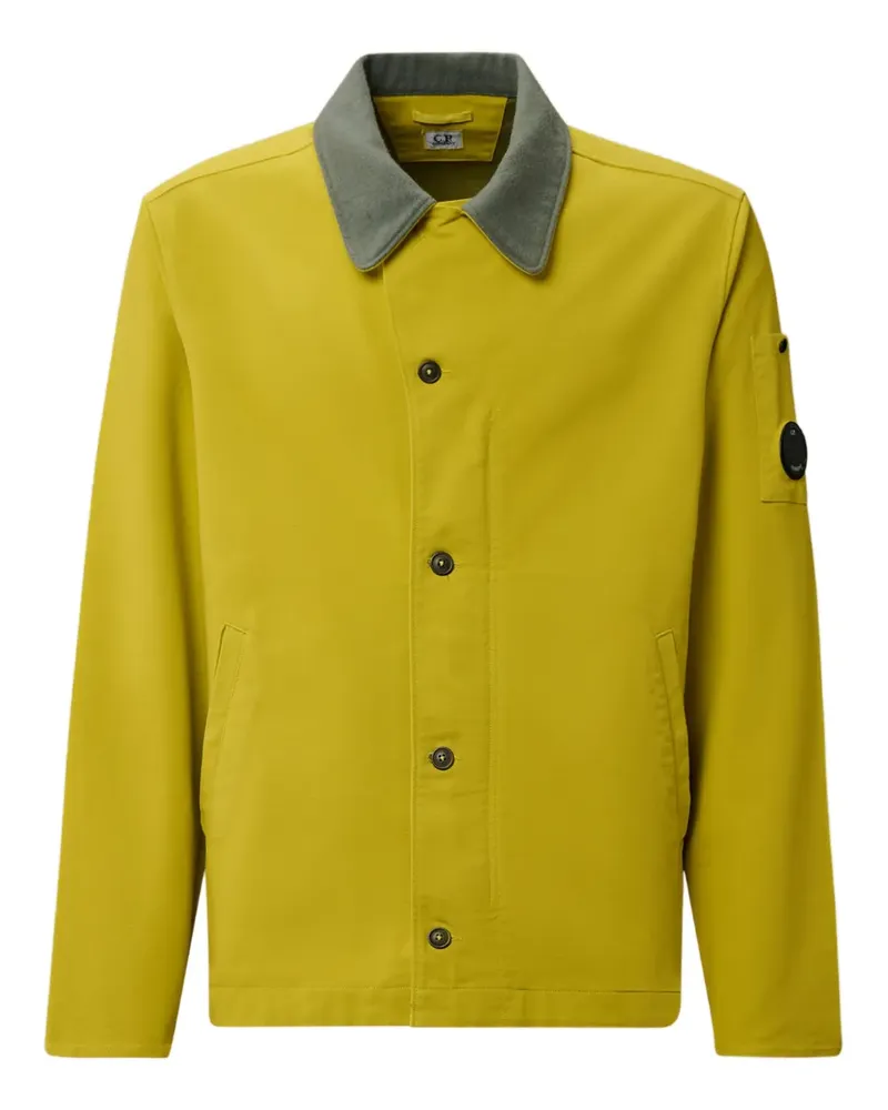 C.P. Company Zweifarbige Hemdjacke mit Lens-Detail - Gelb Gelb