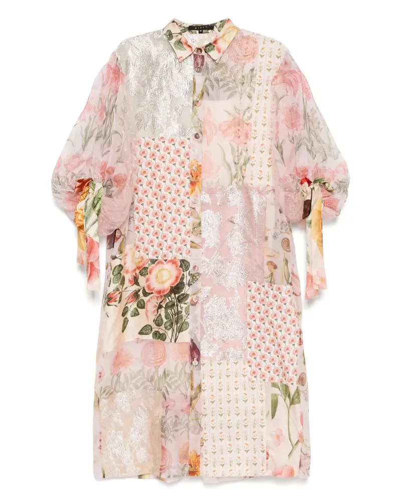 Biyan Hemdkleid im Patchwork-Look - Rosa Rosa
