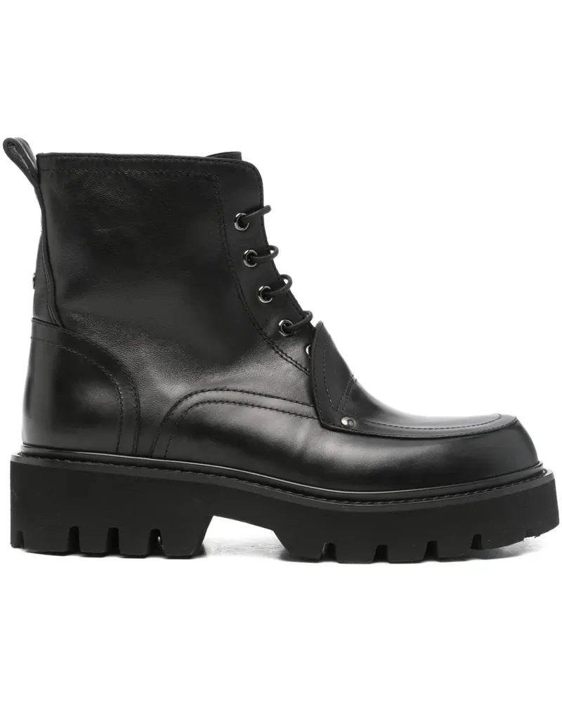 Premiata Schnürstiefel 45mm - Schwarz Schwarz