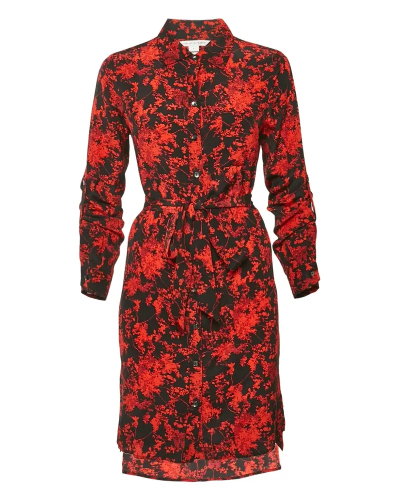 Diane von Furstenberg Kleid mit Blumen-Print - Schwarz Schwarz