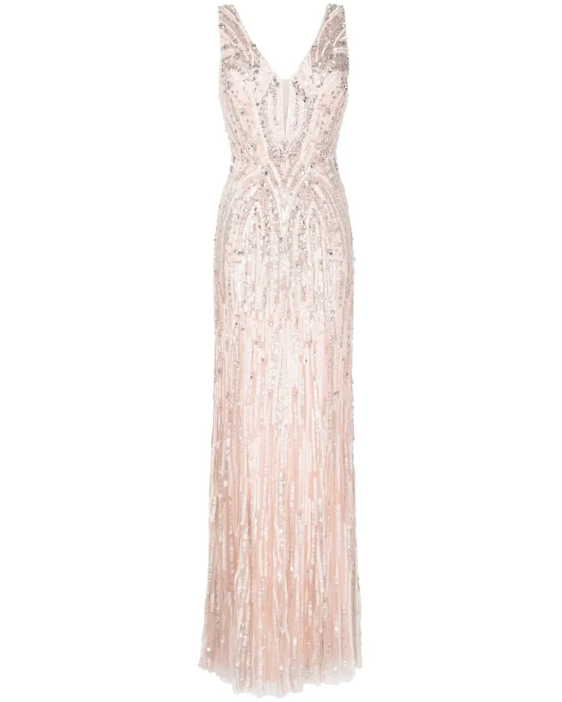 Jenny Packham Raquel Abendkleid mit Kristallen Rosa