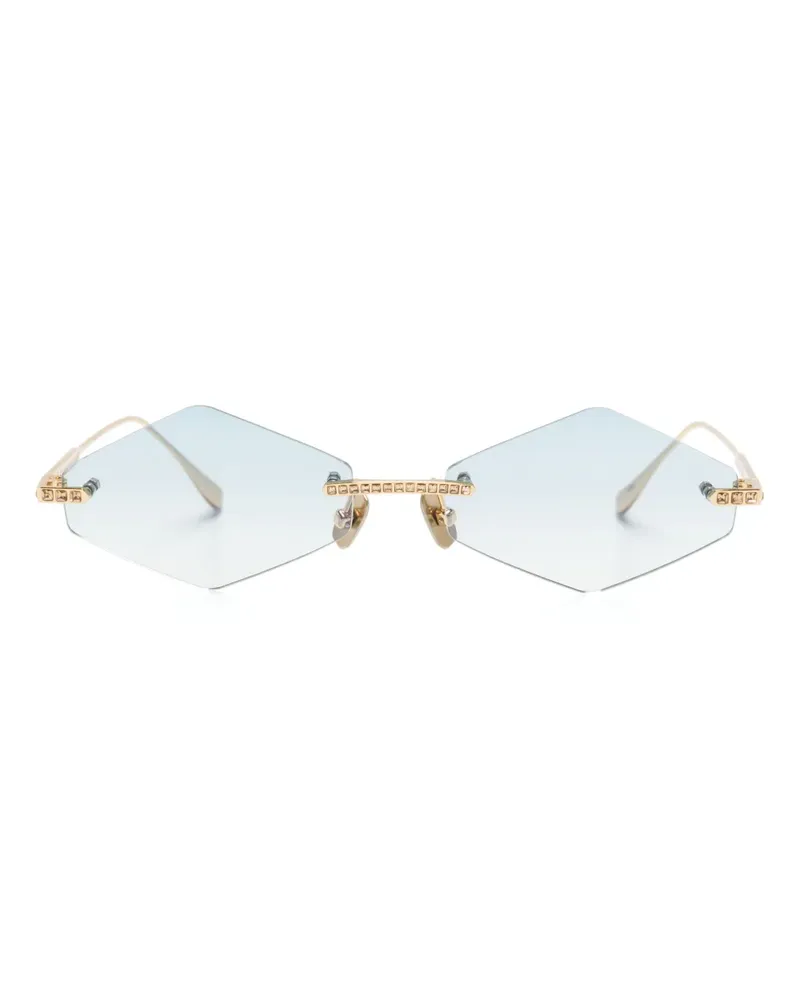 Anna-Karin Karlsson Crystal Nest Sonnenbrille mit geometrischem Gestell - Gold Gold