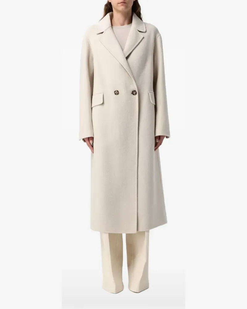 Hanita double-breasted coat - Nude Nude