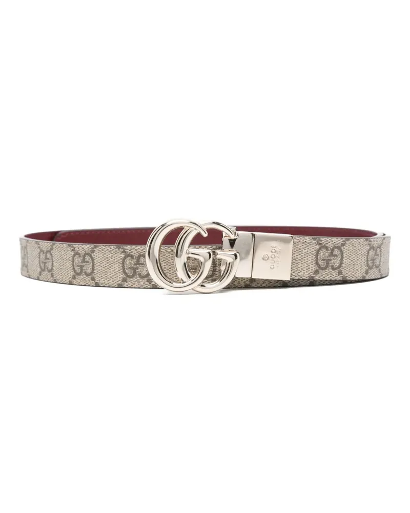 Gucci Ledergürtel mit GG - Nude Nude