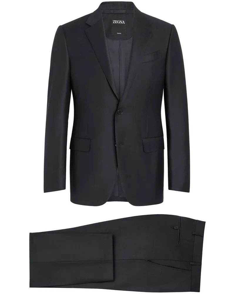 Ermenegildo Zegna Trofeo Anzug mit Pinpoint-Muster - Blau Blau