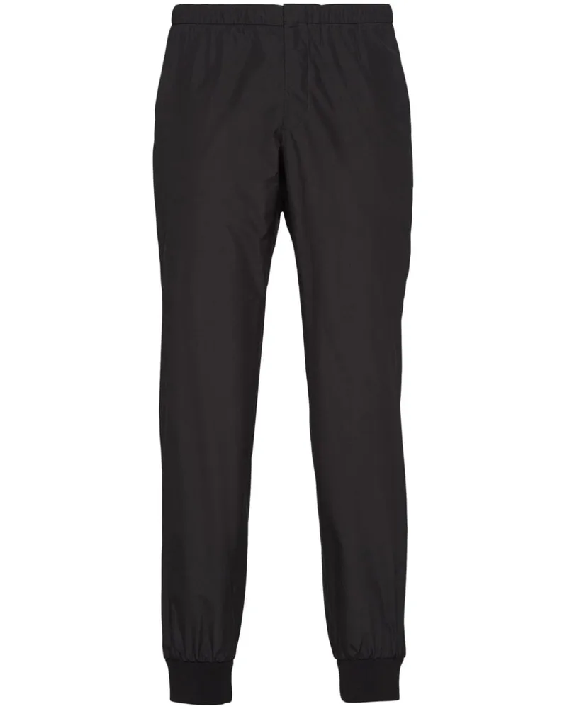 Prada Jogginghose mit Triangel-Logo - Schwarz Schwarz
