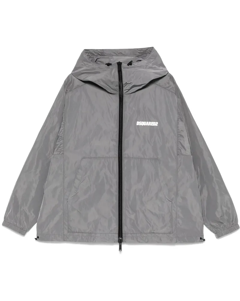 Dsquared2 Jacke mit Logo-Print - Grau Grau
