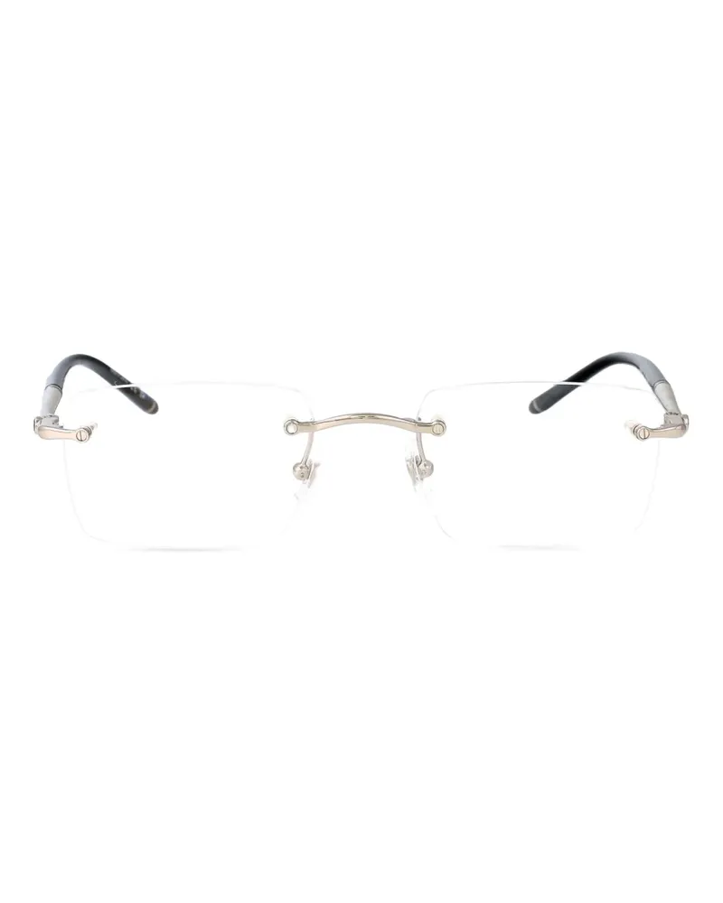 Montblanc Brille mit eckigem Gestell - Silber Silber