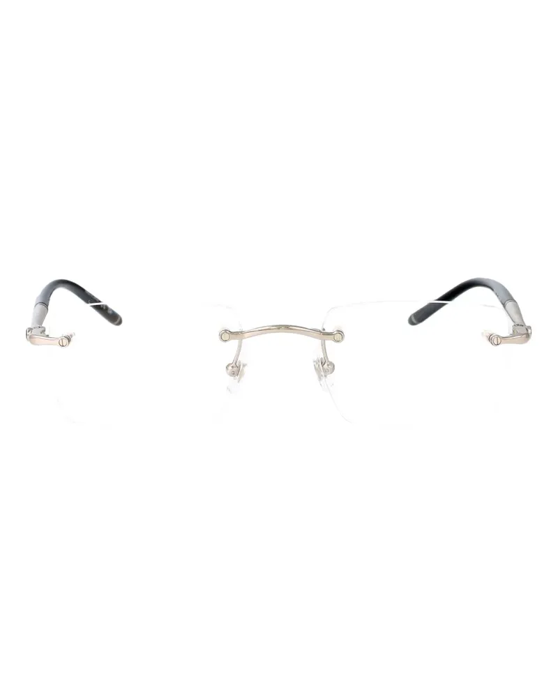 Montblanc rectangle-frame glasses - Silber Silber
