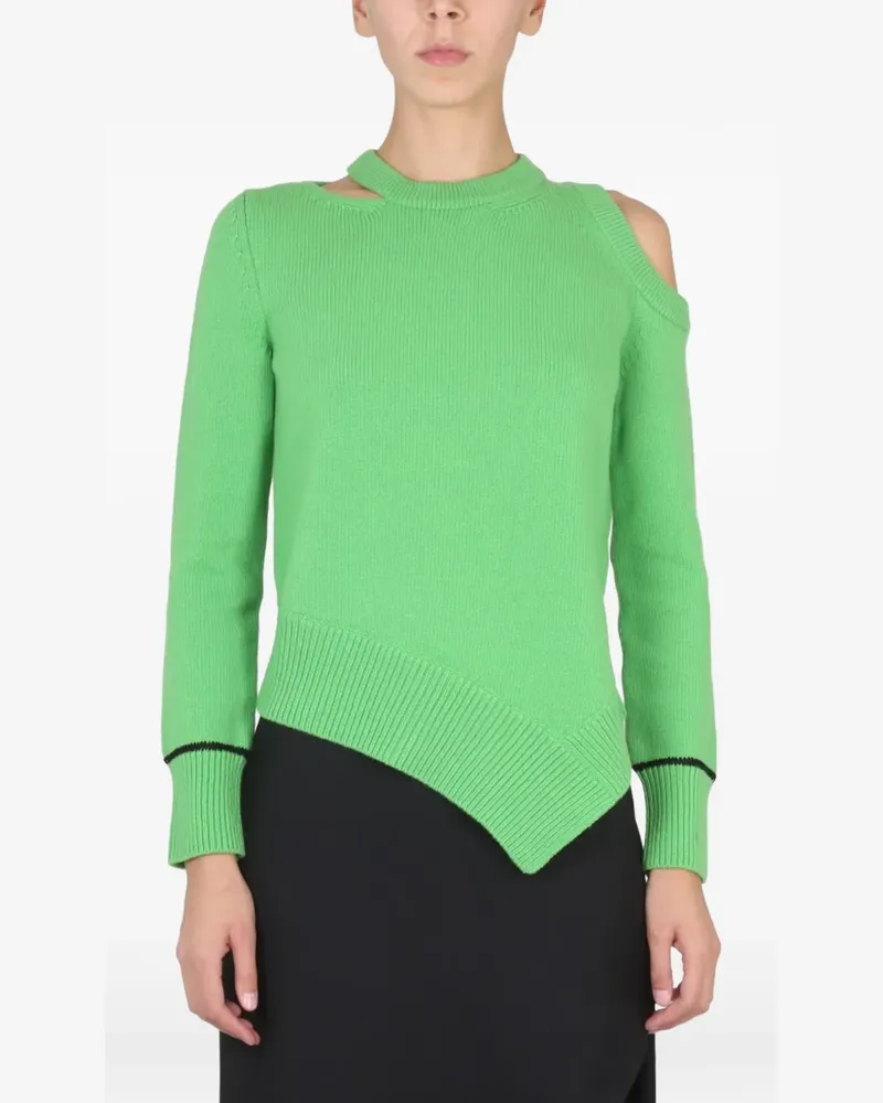 Alexander McQueen Asymmetrischer Strick - Grün Grün