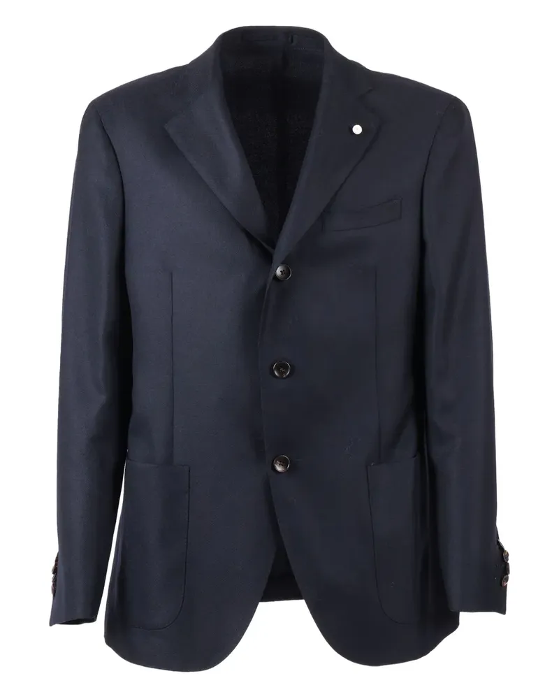 Luigi Bianchi Mantova button blazer - Blau Blau