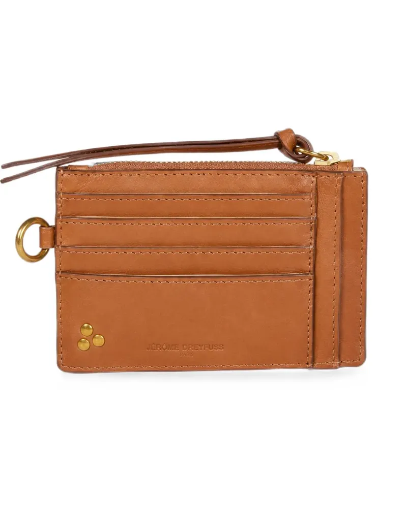 Jérôme Dreyfuss Lucky Kartenetui mit Nieten - Braun Braun