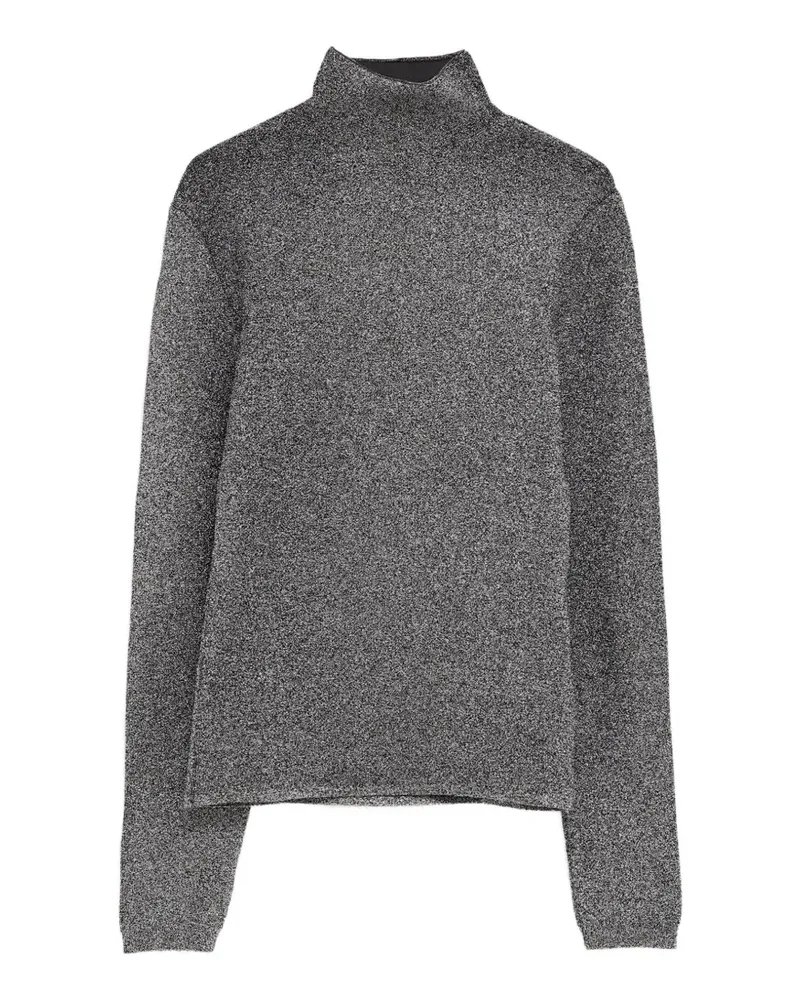 Gucci T-Shirt mit Stehkragen - Grau Grau
