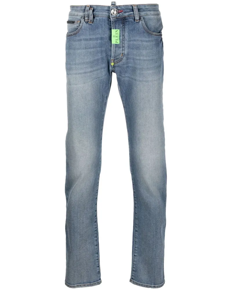 Philipp Plein Hexagon Straight-Leg-Jeans - Blau Blau