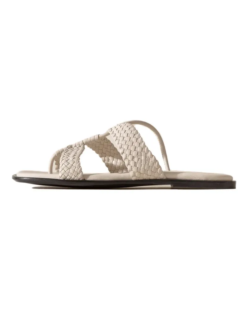 HEREU Gewebte Lina Zehenstegsandalen mit Riemen - Nude Nude