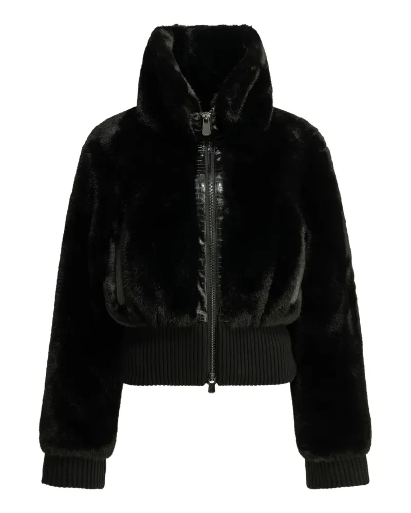 Pinko Jacke aus Faux Fur - Schwarz Schwarz