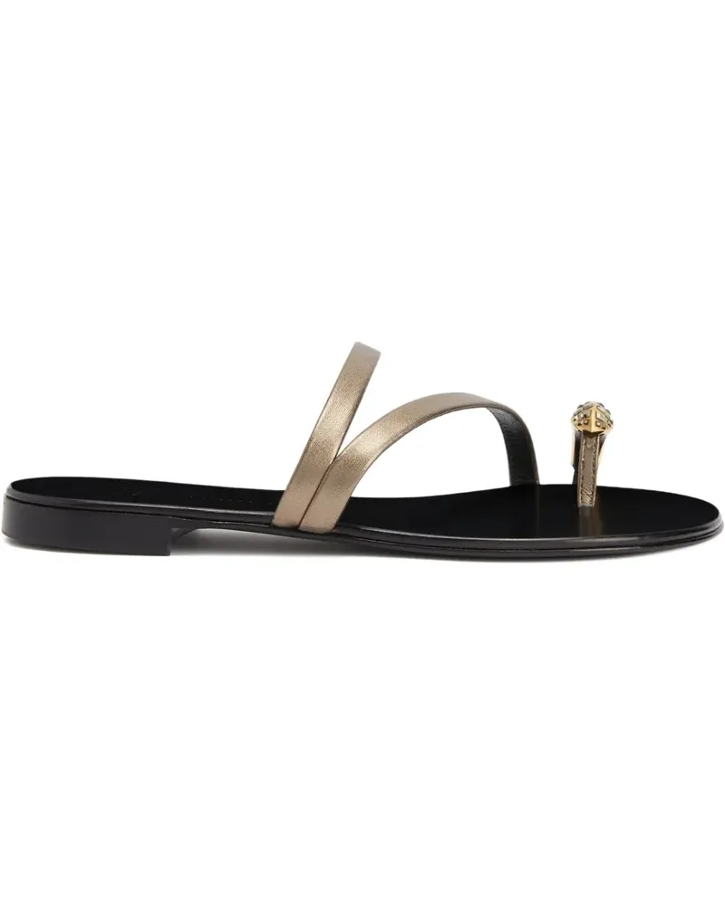 Giuseppe Zanotti Febe Snake Sandalen aus Metallic-Leder - Gold Gold
