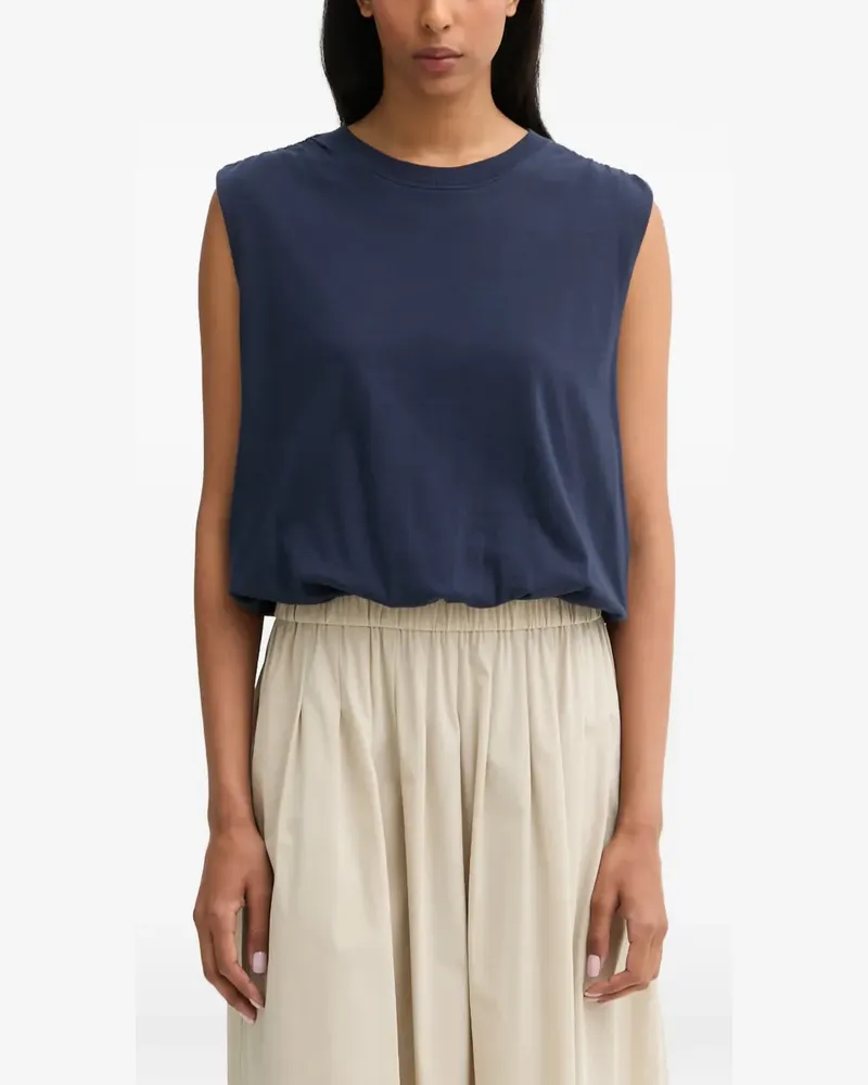 Rag & Bone Mica ruched-shoulder top - Blau Blau