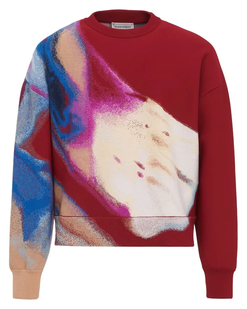 Alexander McQueen Pullover mit Luminous Flower-Motiv - Rot Rot