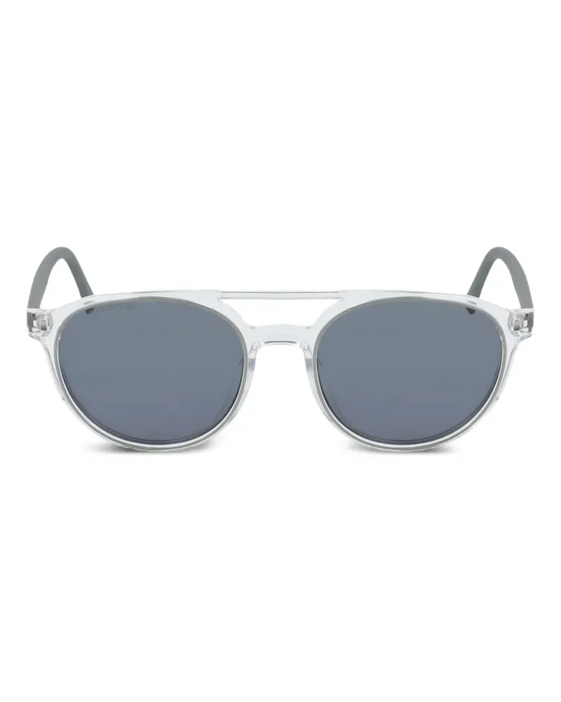 Lacoste Sonnenbrille mit rundem Gestell - Grau Grau