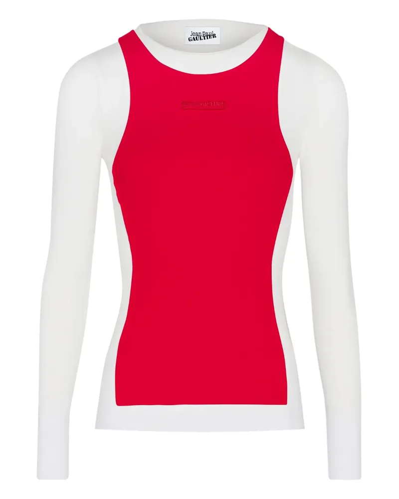 Jean Paul Gaultier T-Shirt im Layering-Look - Rot Rot