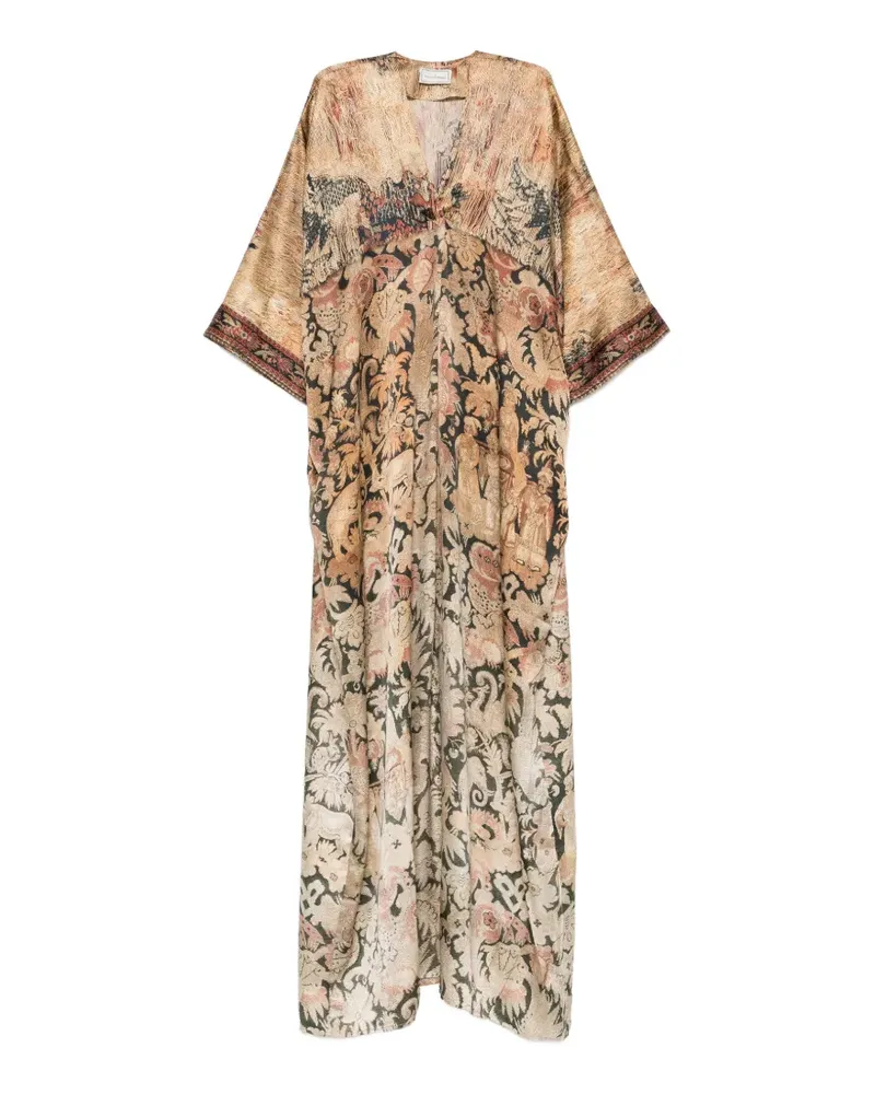 Pierre-Louis Mascia Maxikleid mit grafischem Print - Braun Braun
