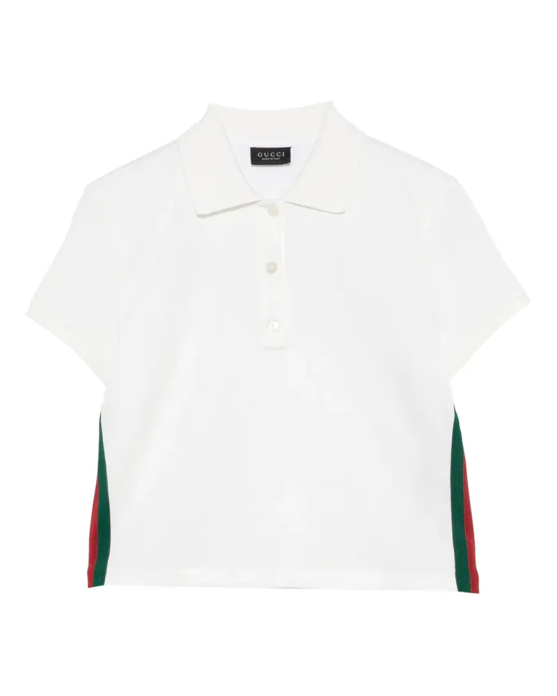 Gucci Poloshirt mit Webstreifen - Weiß Weiß