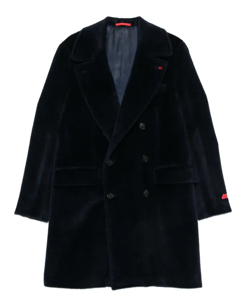 Isaia double-breasted coat - Blau Blau