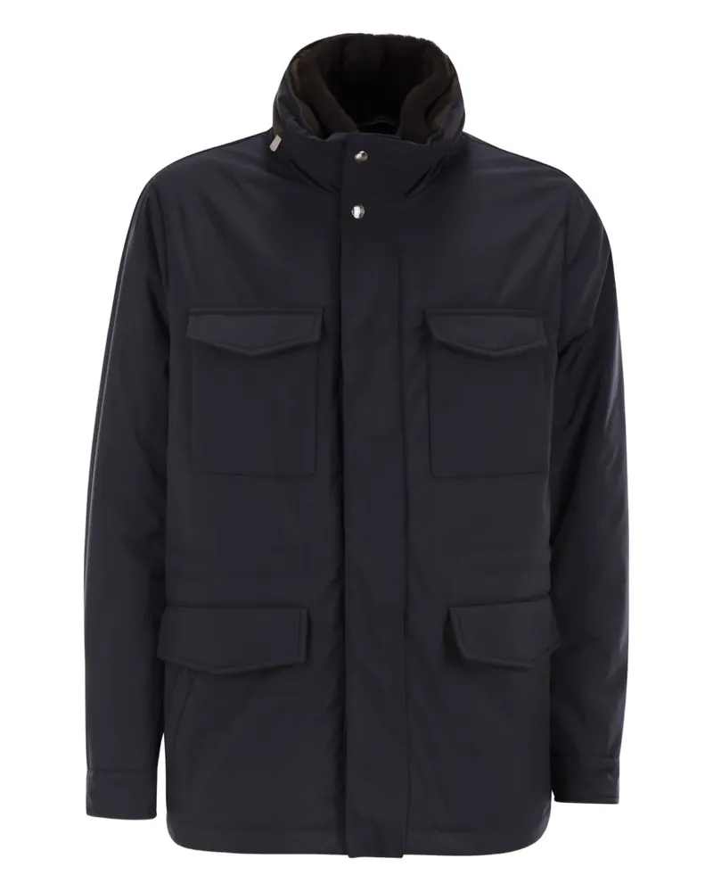 Fedeli Safarijacke mit abnehmbarem Kragen - Blau Blau