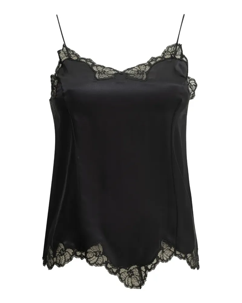 Isabel Marant lace-trim tank top - Schwarz Schwarz
