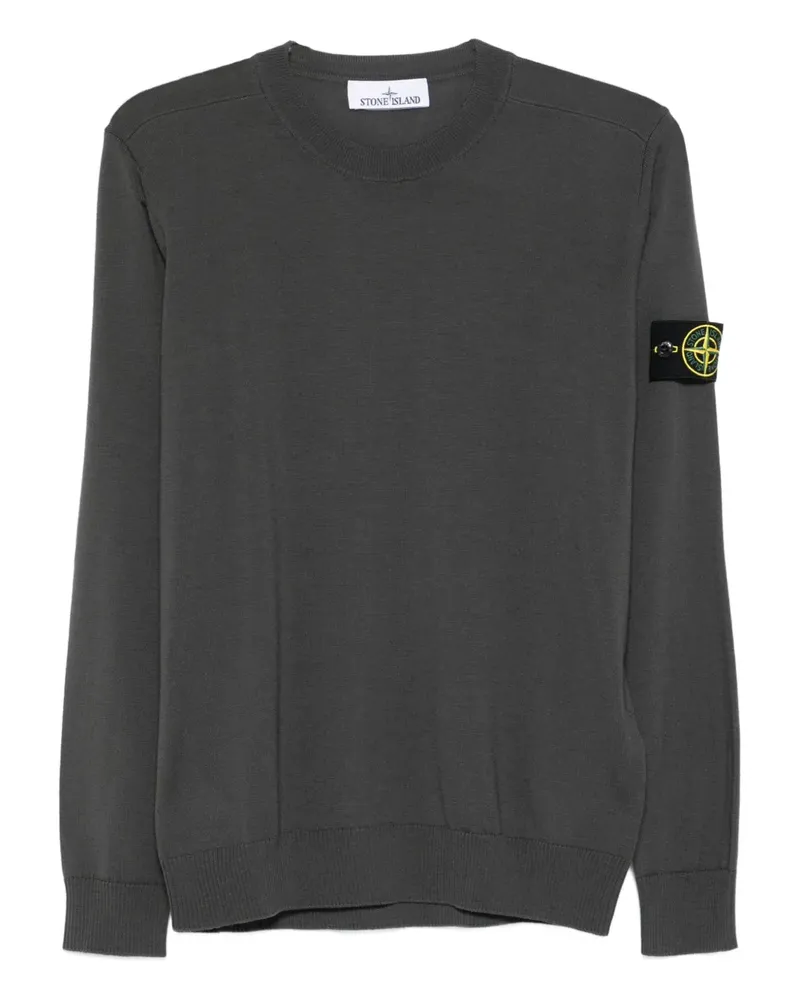 Stone Island Pullover mit Kompass-Patch - Grau Grau
