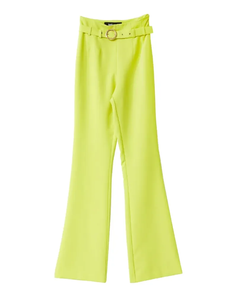 Just Cavalli belted flared trousers - Grün Grün