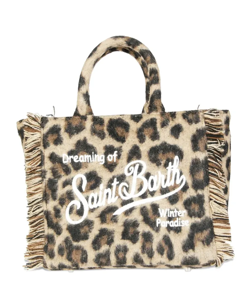 MC2 Saint Barth mini Vanity leopard-print tote bag - Nude Nude
