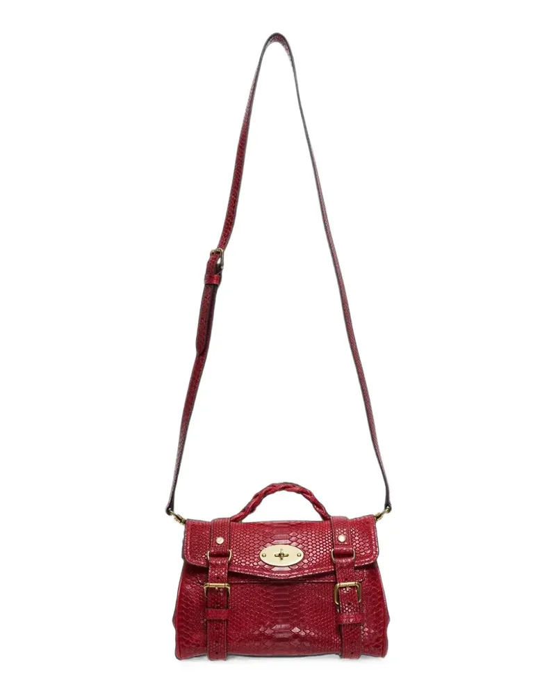 Mulberry mini Alexa snake-effect cross body bag - Rot Rot
